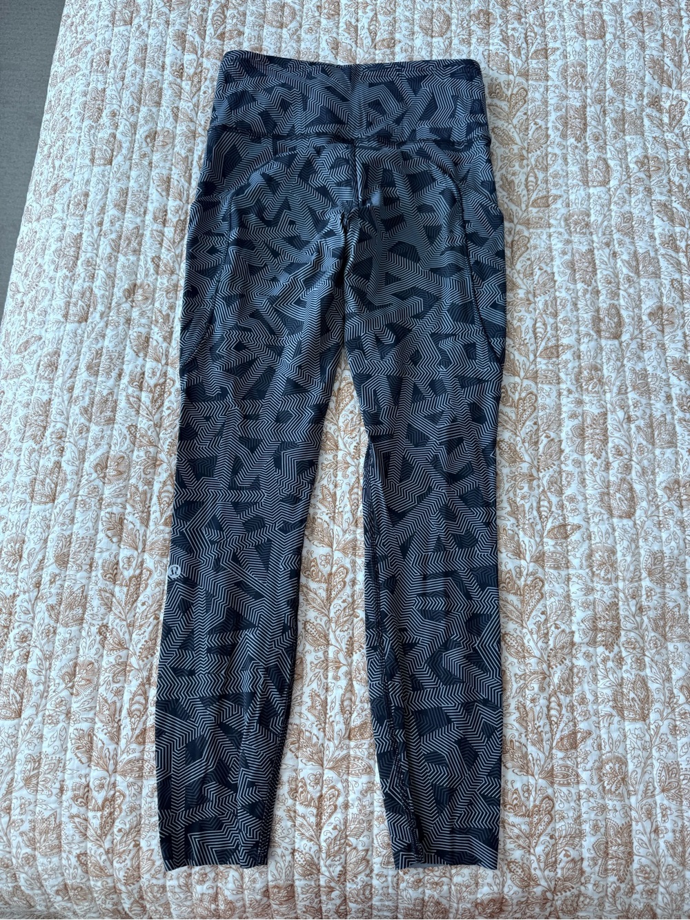Lululemon Black Geometric Print High-Waist Leggings